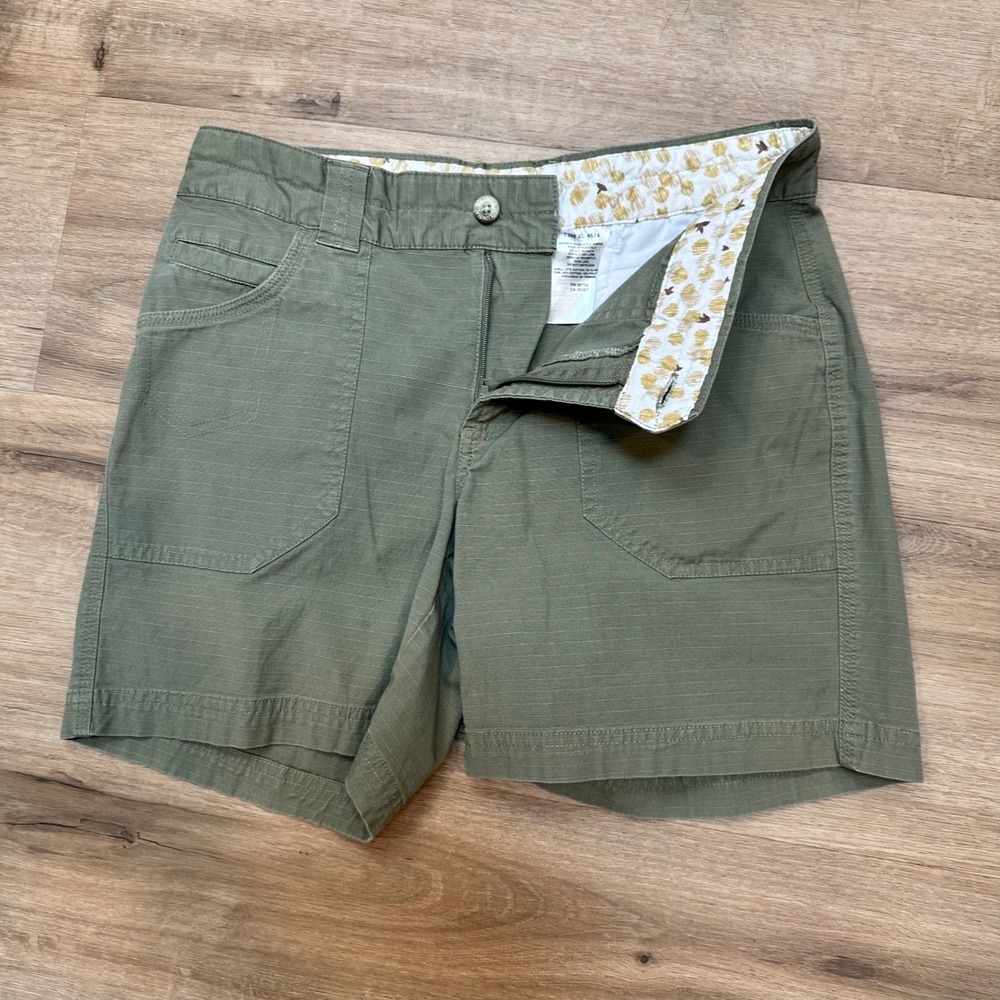 Columbia‎ Cargo Shorts Women 4 Sage Green Stretch Cotton Hiking Utility Gorpcore - Picture 9 of 16